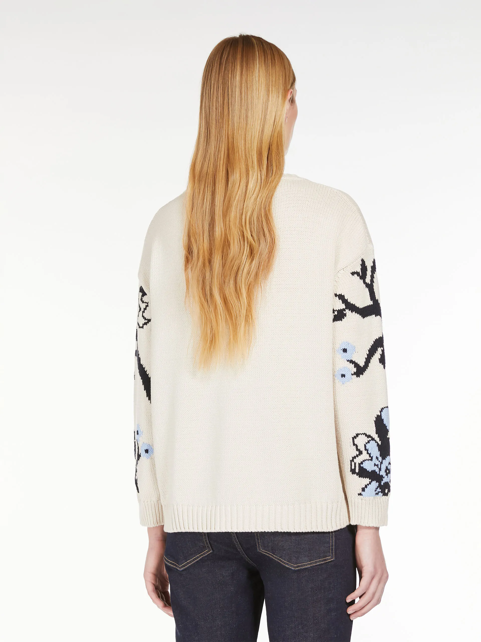 Pull en coton intarsia