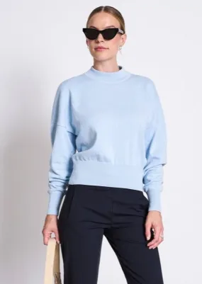 Pull oversize en coton bio | bleu "yin sky blue" femme - Jan'n June