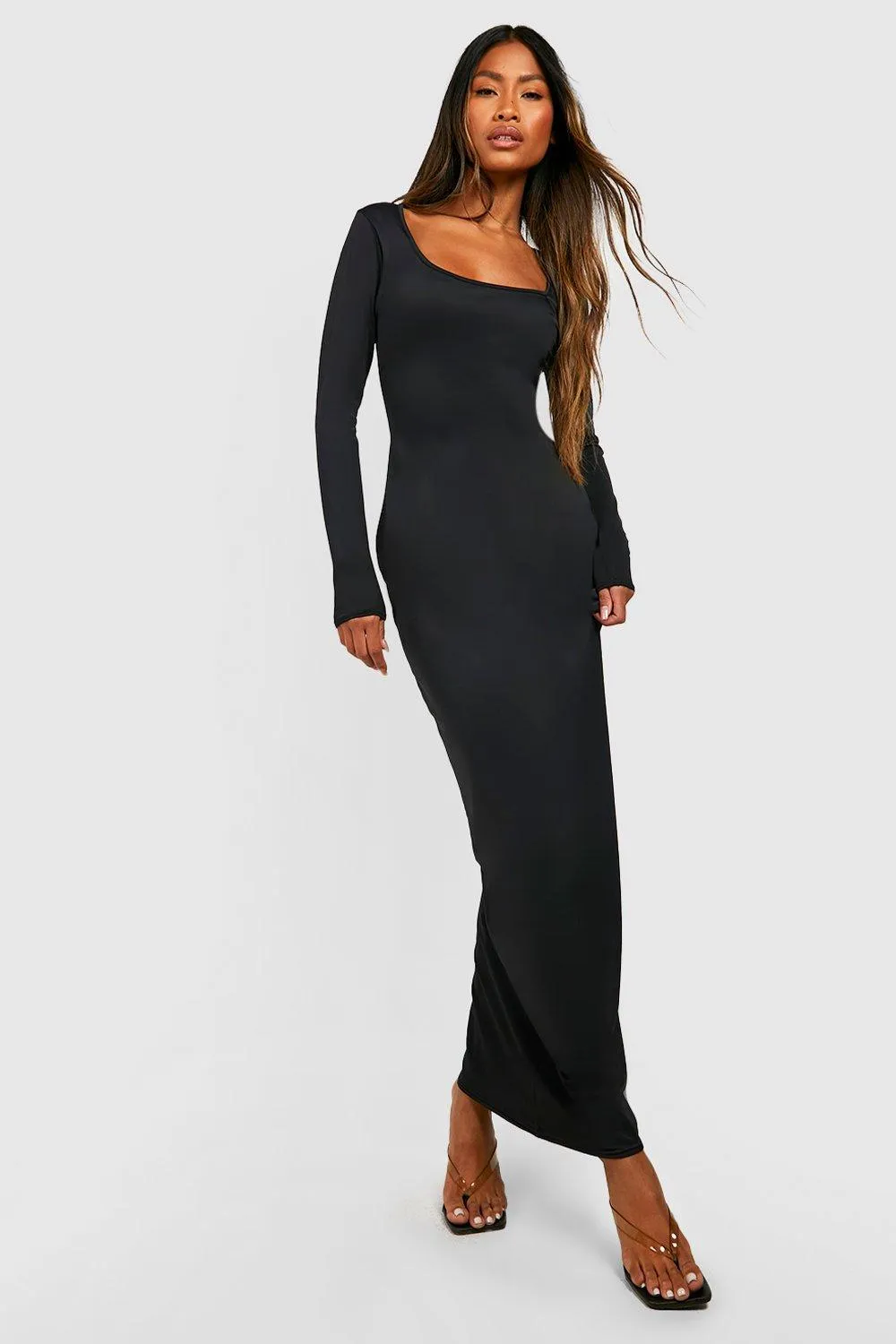 Robe premium sculptante à col rond