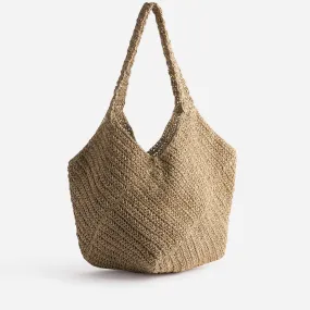 Sac TEXTO beige en raphia tressé - Sac cabas / Grand volume Maroquinerie | ERAM