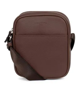 Sacoche cuir homme chocolat Hexagona