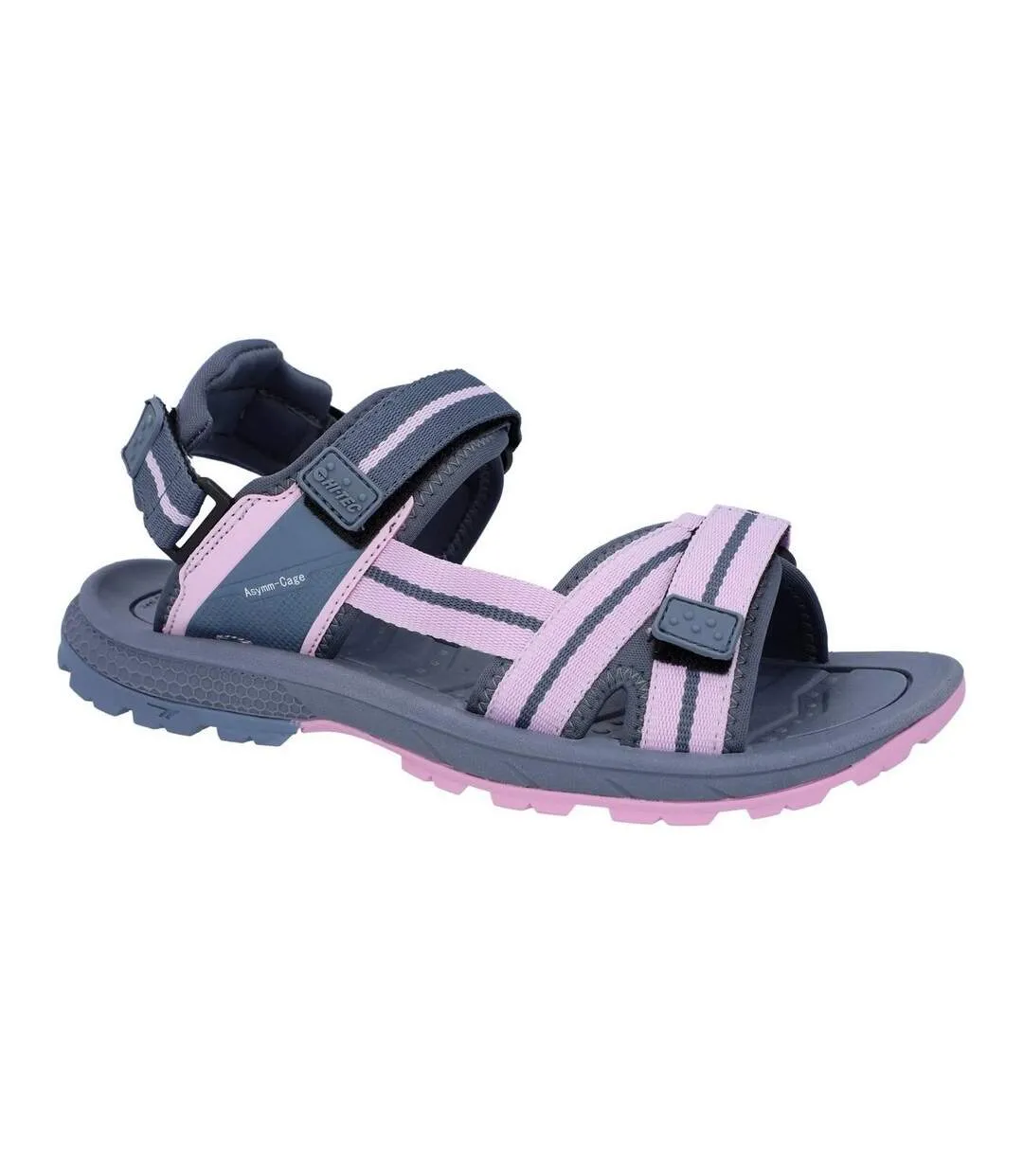 Sandales sierra femme gris bleu foncé / lilas / neige Hi-Tec