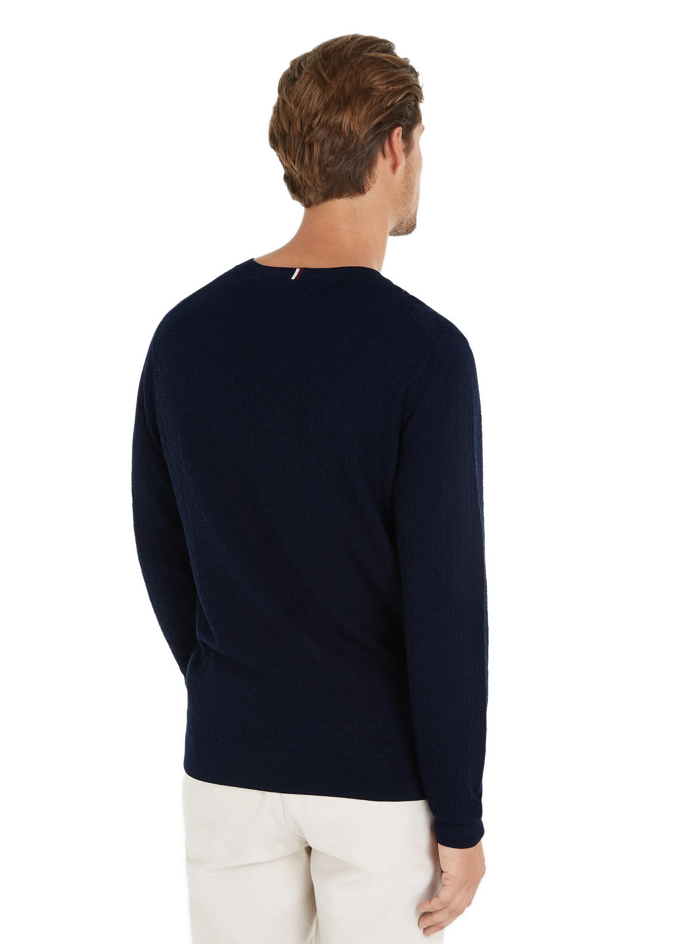 TOMMY HILFIGER  Pull en coton  - Bleu