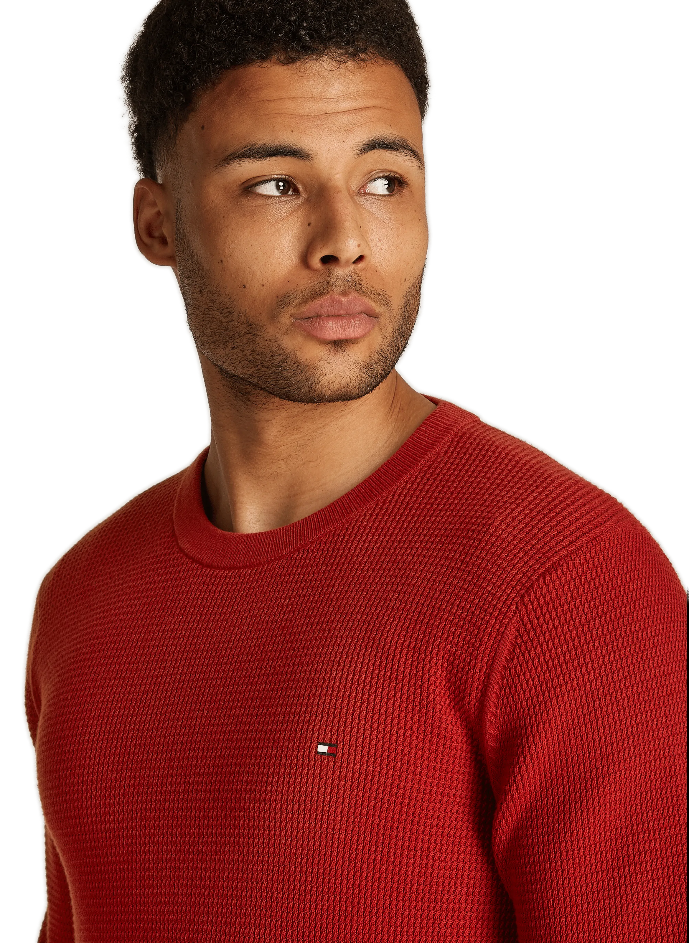 TOMMY HILFIGER  Pull en coton  - Rouge