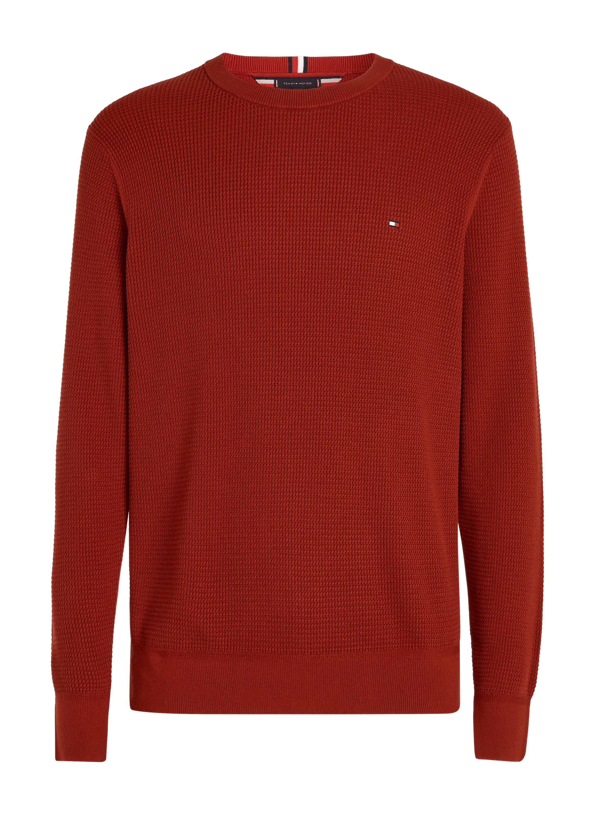 TOMMY HILFIGER  Pull en coton  - Rouge