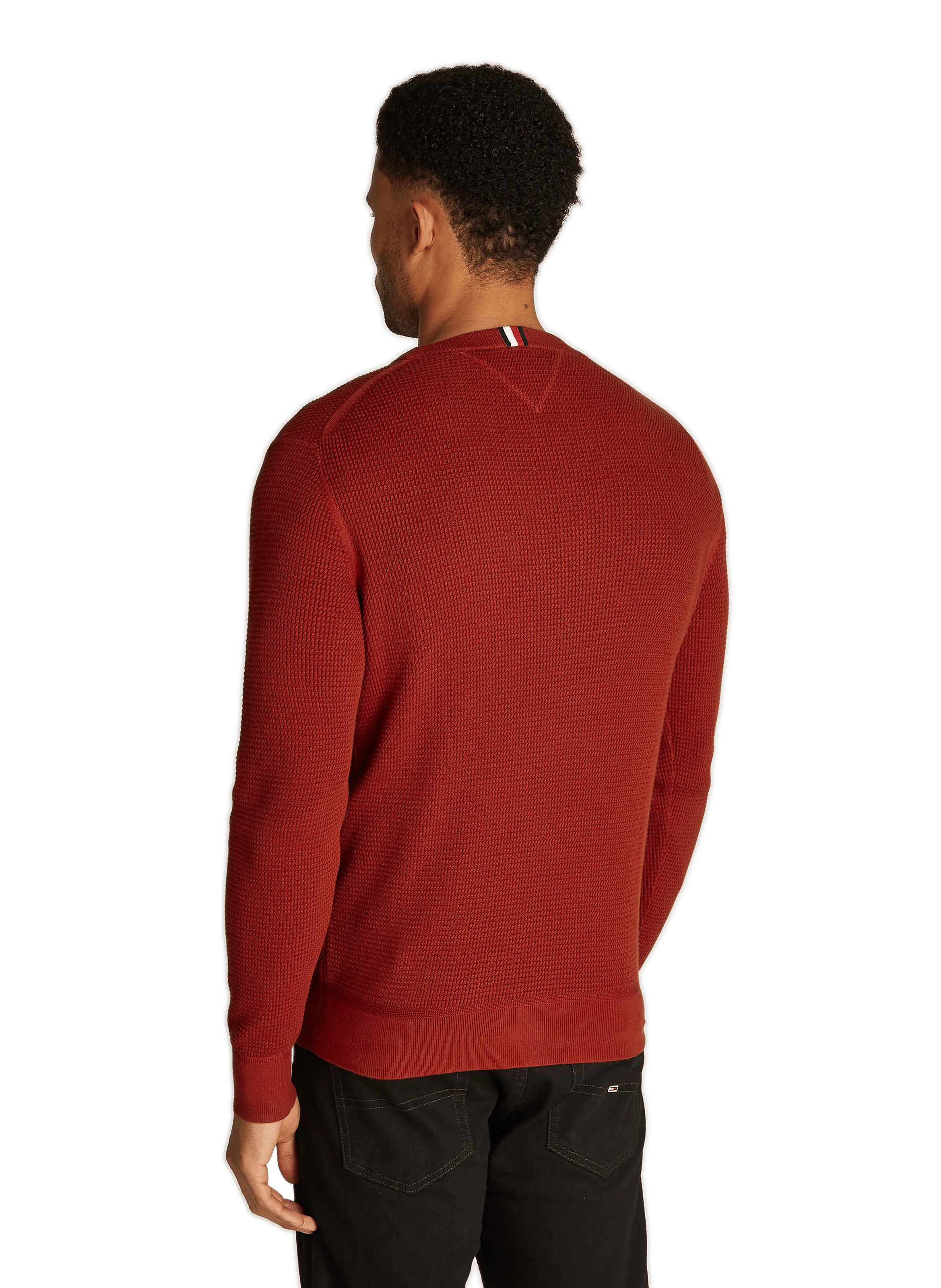 TOMMY HILFIGER  Pull en coton  - Rouge