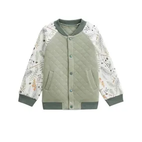 Veste teddy bébé matelassée Noah vert - Petit Beguin